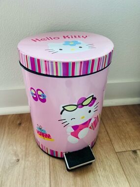 Hello Kitty Mini Trash Can Vintage